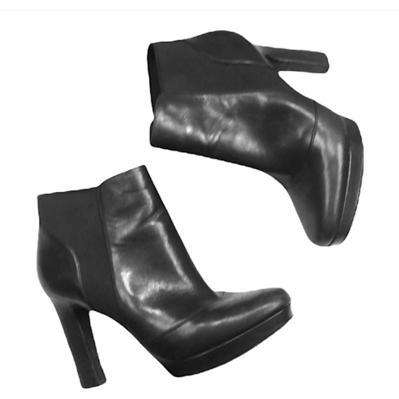 Via Spiga Toccarra black leather platform booties size 8 - Picture 8 of 11
